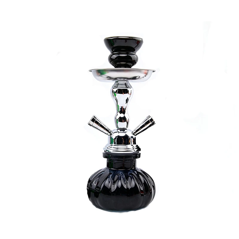 NOW ENJOY Portable Black Arab Shisha Hookah Complete Chicha Narguile Bowl Charcoal Tray 2 Hose Water Pipe Smoking Accessories