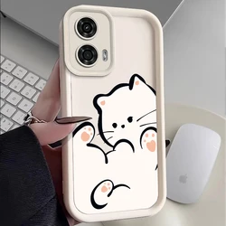 G24 Black and White Cat New Sky Eye Phone Case For Motorola Moto G24 G54 G84 G34 G53 G24Power G54Power E40 E32 G22 G30 G20 Cover