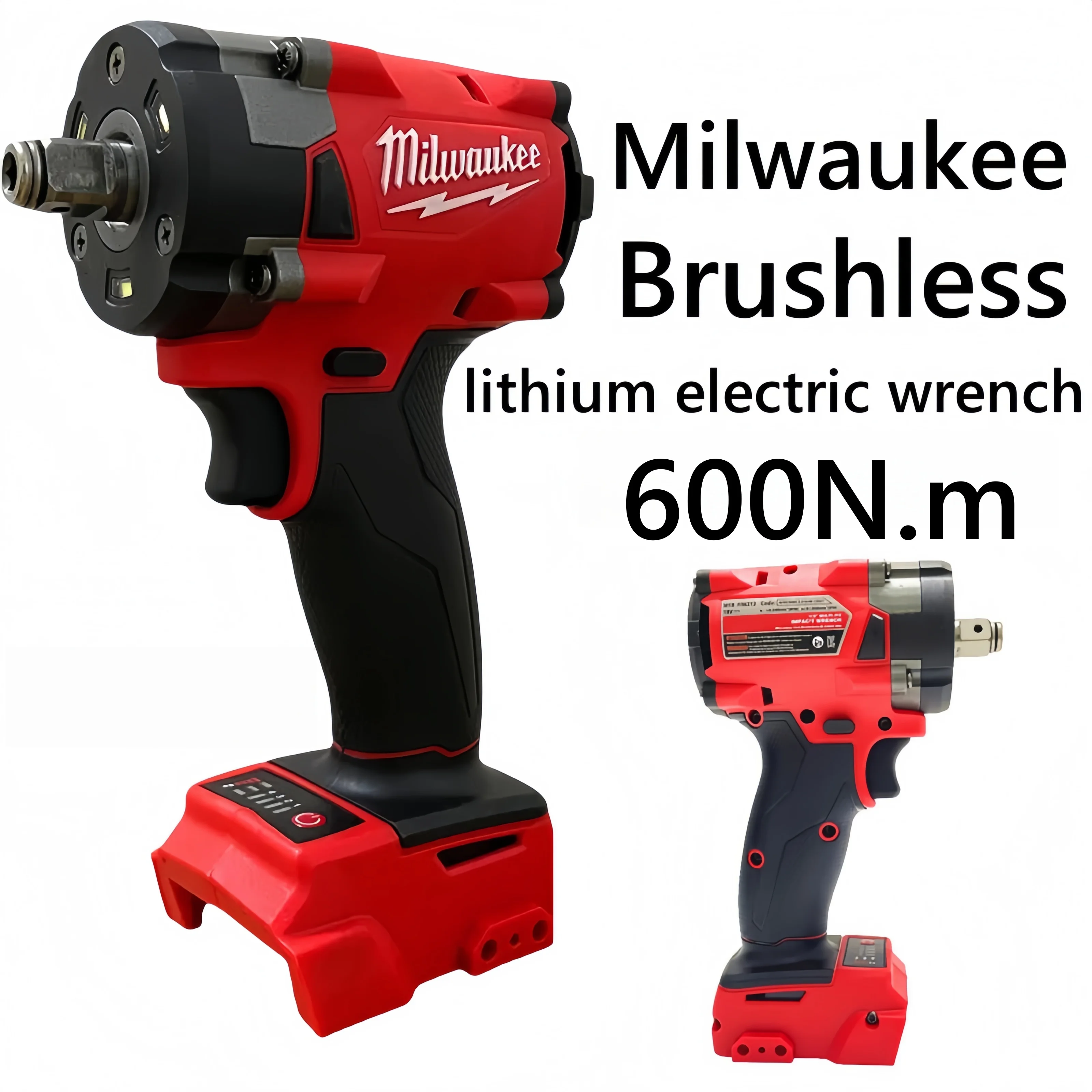 

Milwaukee 18V Brushless Cordless Battery 1/2 Electric Wrench Car Truck Repair Screwdriver Impact Drill Rechargable Power Tools