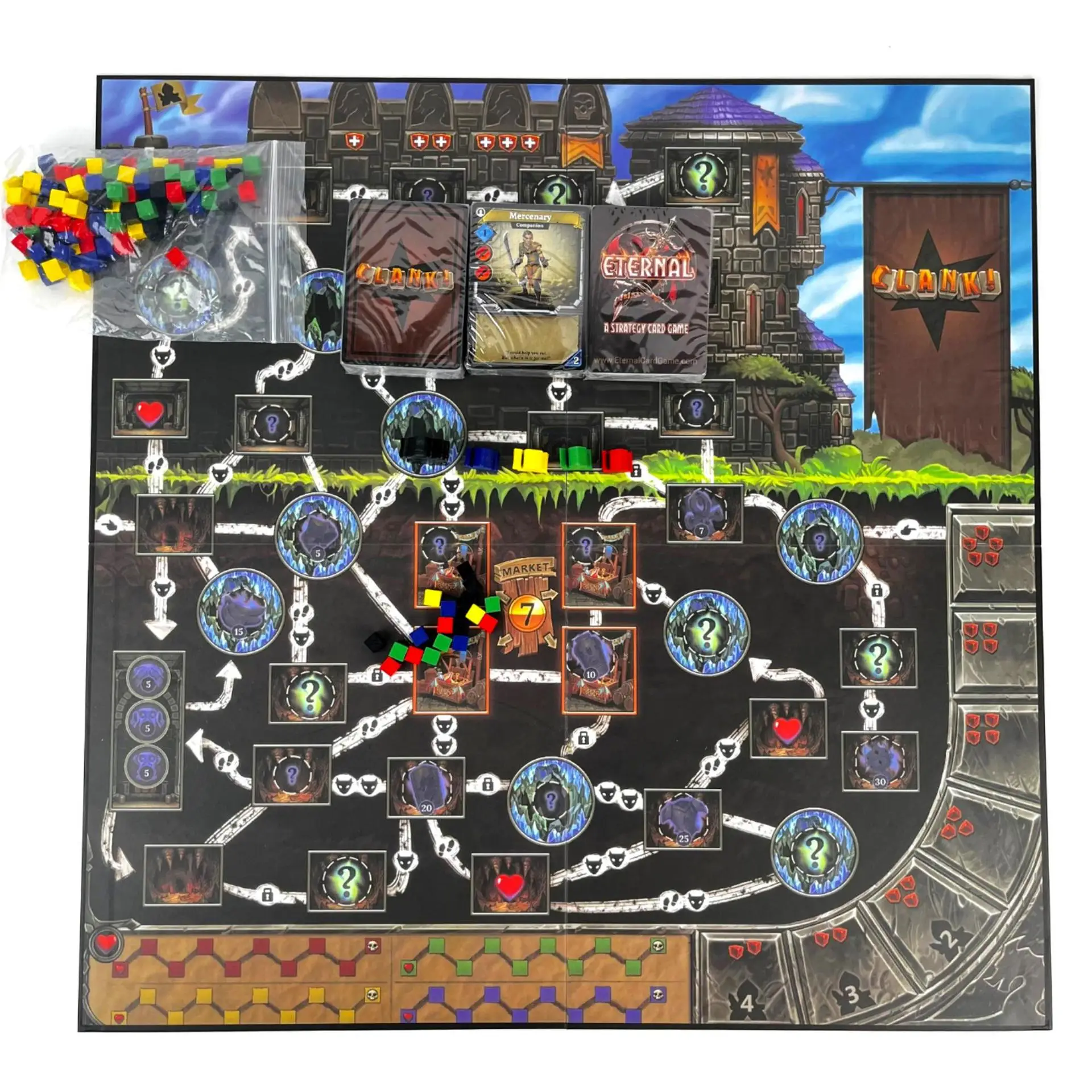 Renegade Game Studios Clank! Игра для приключений на колоде, настольные карты, изучающие американские настольные игры