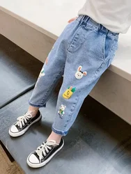 Fashion Children's Pants Fashionable Small and Medium-sized Trousers Baby Children Spring Clothes Jeans Daily Trousers