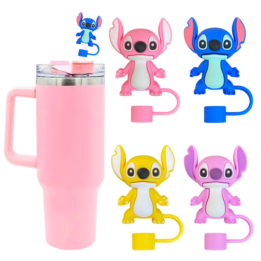 

MINISO Stitch Straw Covers Cap Toppers Compatible with Stanley 40 oz Tumbler Cups for 0.4in/10mm Stanley Cups Straws Accessories