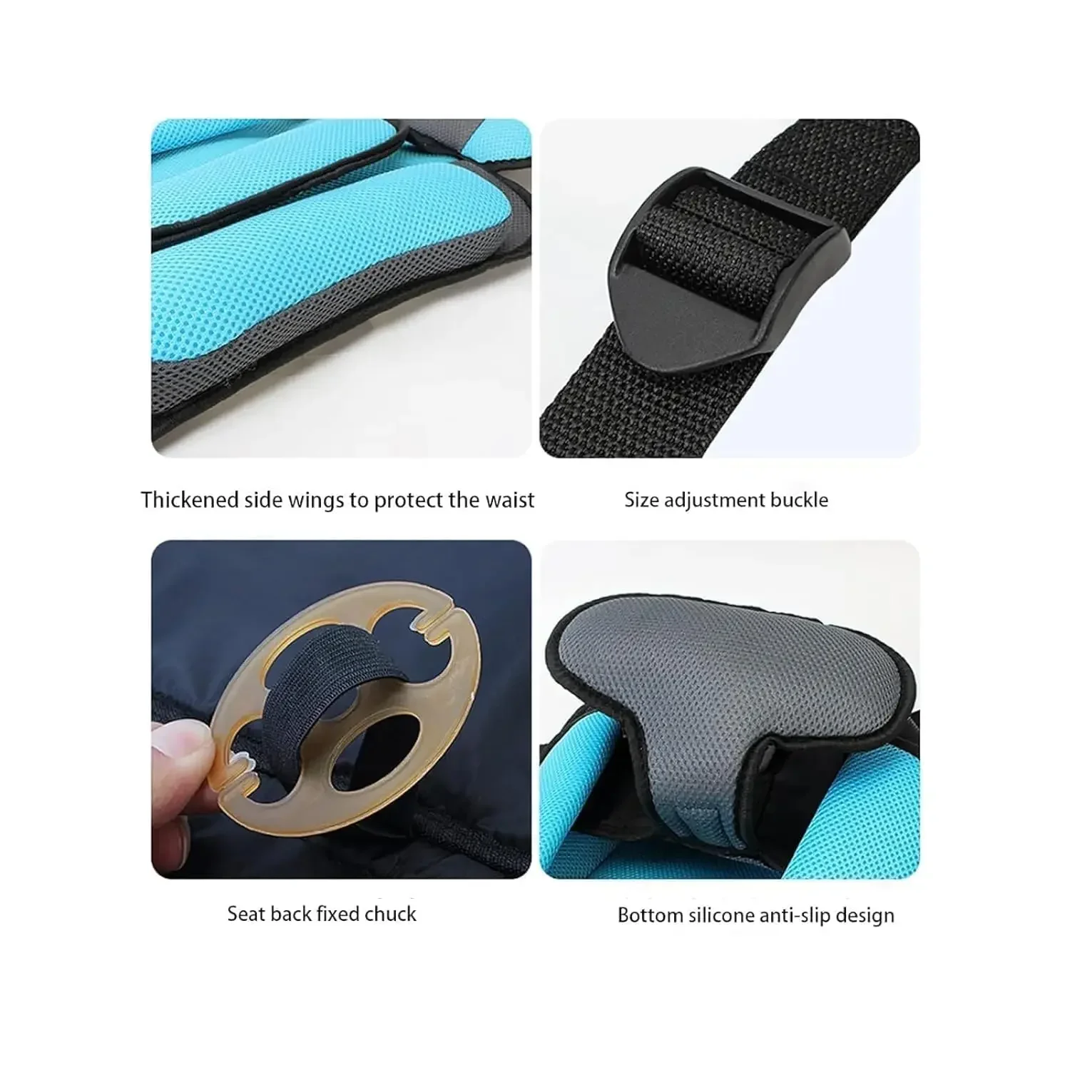 Car Child Safety Seat Adjustable Stroller Seat Pad Breathable Chairs Mats Baby Car Seat Cushion Belt Positioning Buckle Fixer