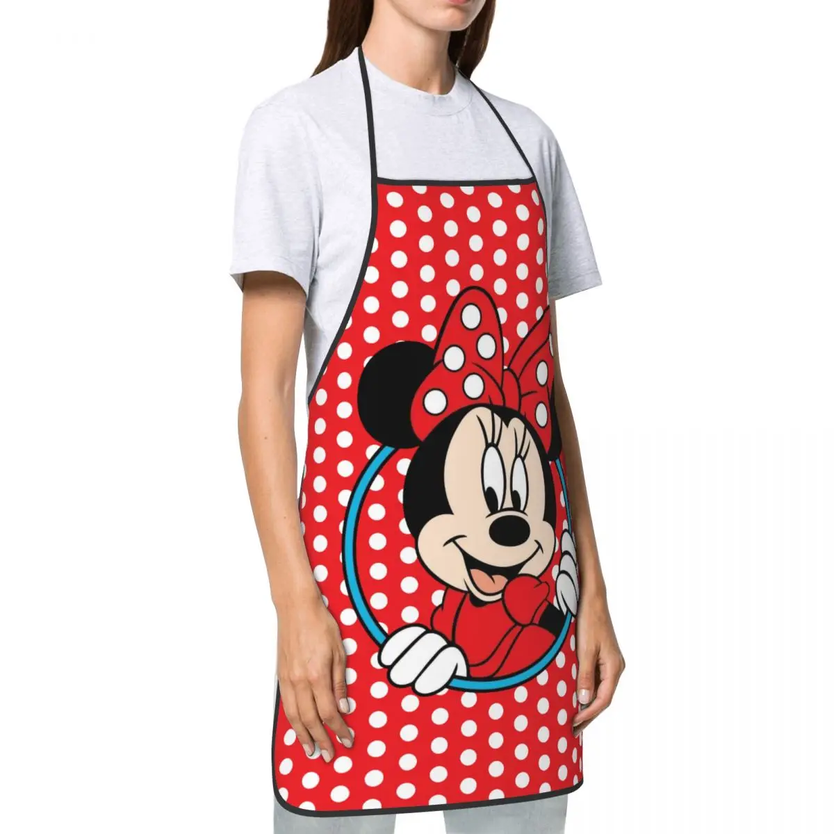 Custom Unisex Mickey Mouse Kitchen Chef Cooking Baking Apron Women Men Tablier Cuisine for Painting