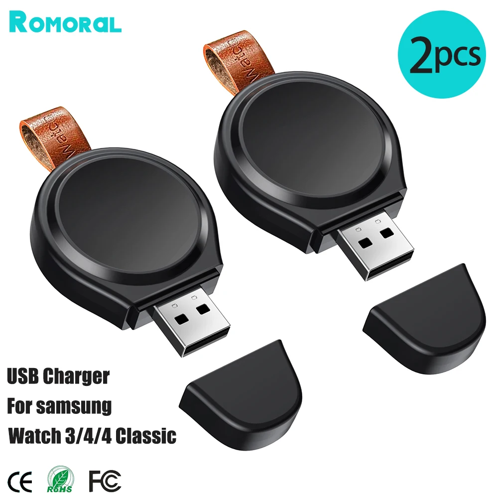 USB 워치 마그네틱 충전기, 삼성 갤럭시 워치 액티브 2 호환, 갤럭시 워치 3 4 스마트워치 액세서리, 무선 충전기