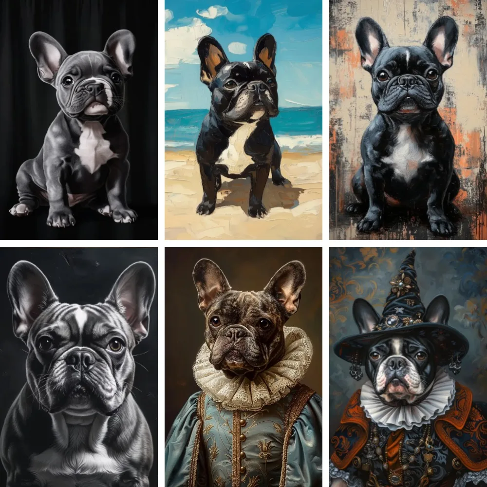 

Diy Diamond Painting Art Black French Bulldog Full Square/Round Black Frenchie Wall Art Rhinestone Embroidery Modern Pet Decor