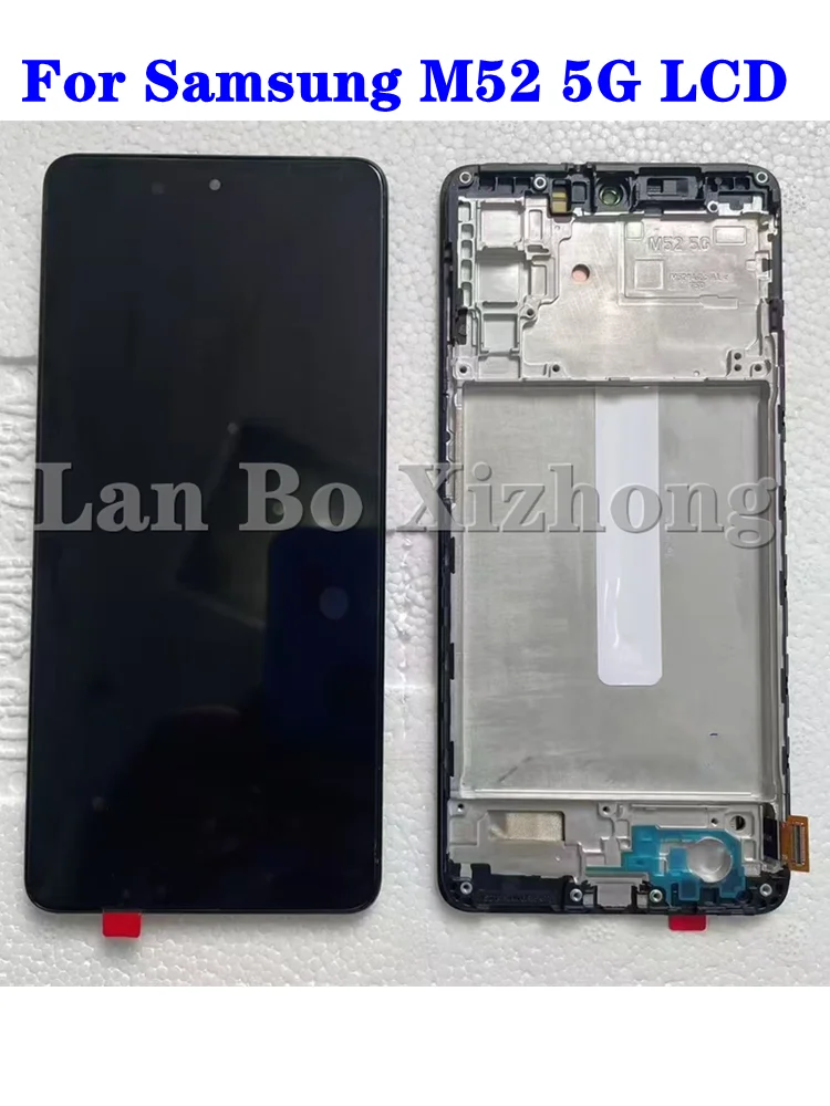 100%Tested For Samsung M52 5G M526BR M526B LCD Display Touch Screen Digitizer Assembly Replacement 6.7'' SUPER AMOLED Display