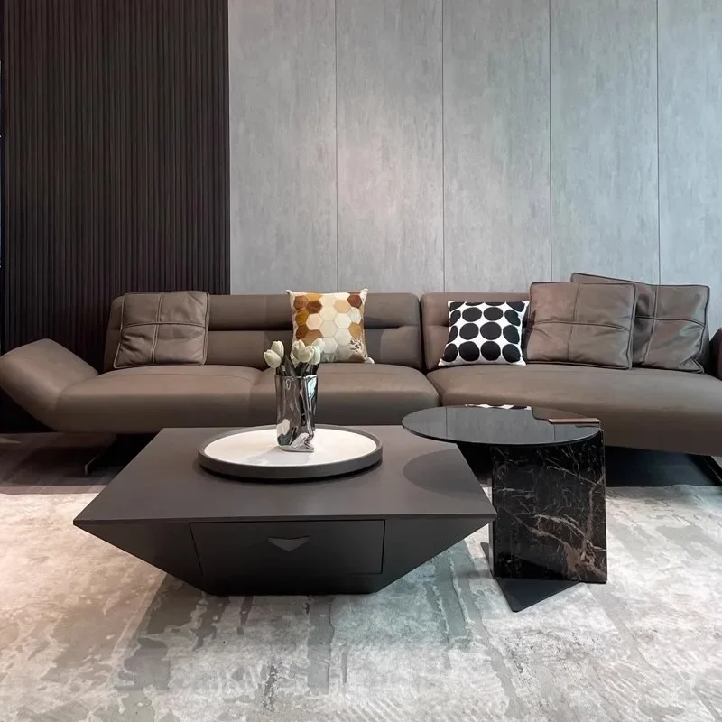 Foritalien lumière luxe salon table basse table d'appoint combinaison moderne simple carré maison