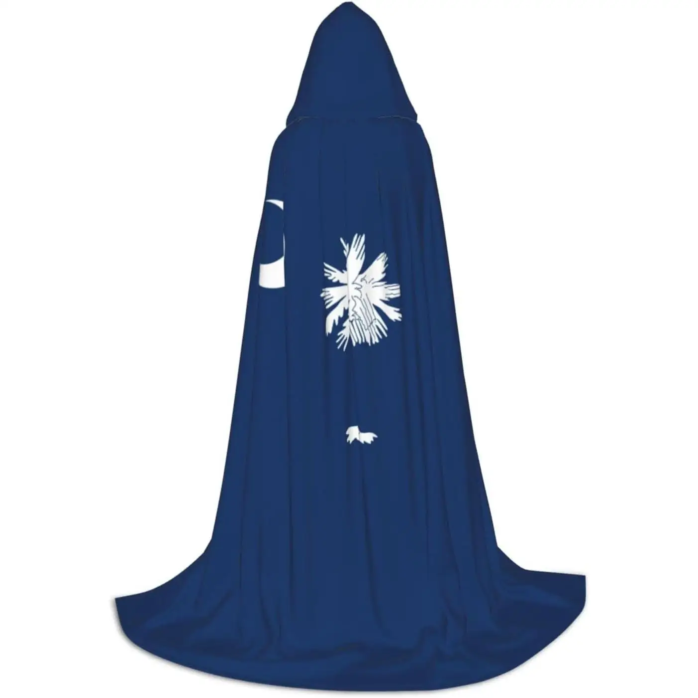 

Flag Print Hooded Cloak For Halloween Costumes,Medieval Cape With Hood,For Role Play Parties keep warm Water Resistant