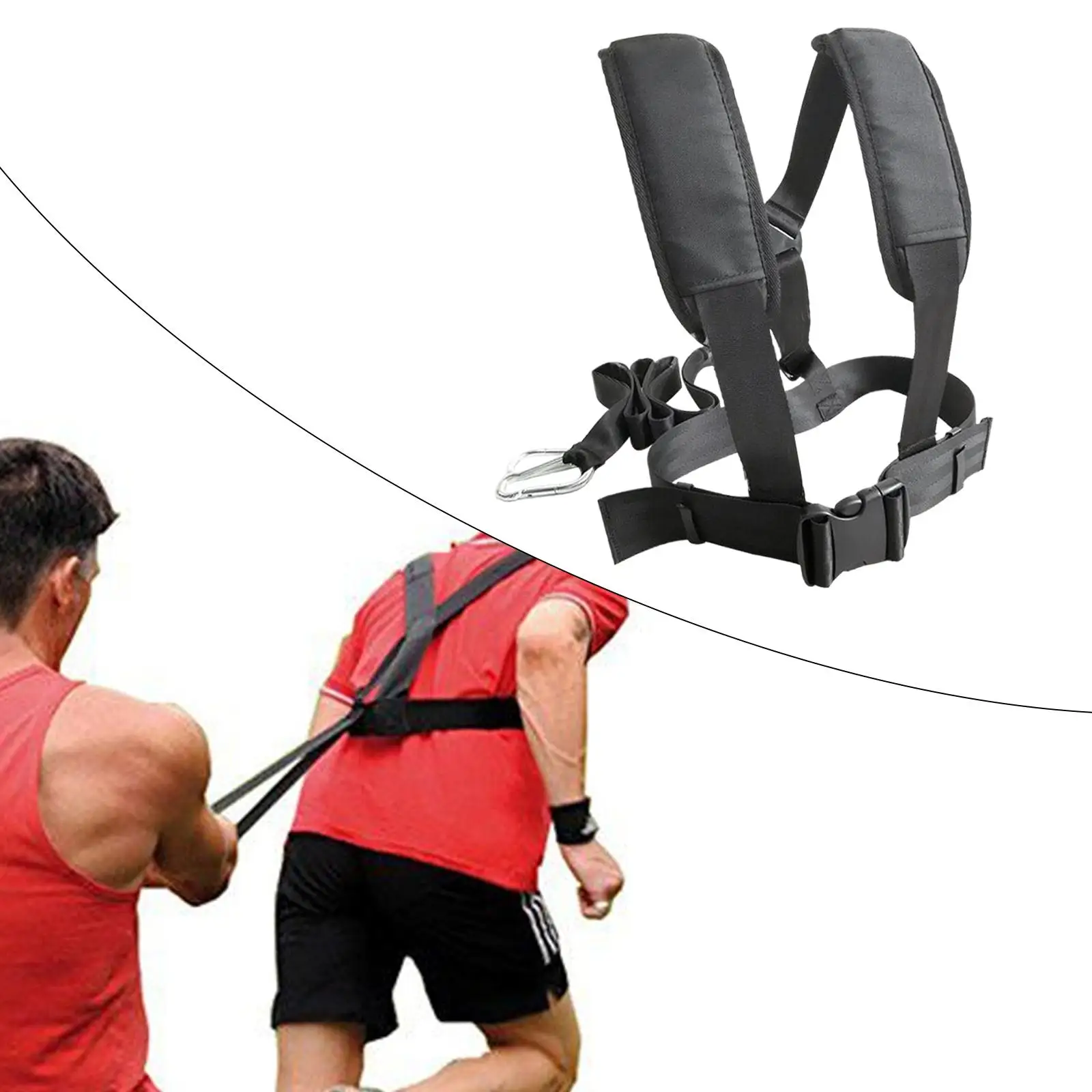 

Tire Pulling Harness, Running Training Equipment Adjustable Sled Harness, Weight