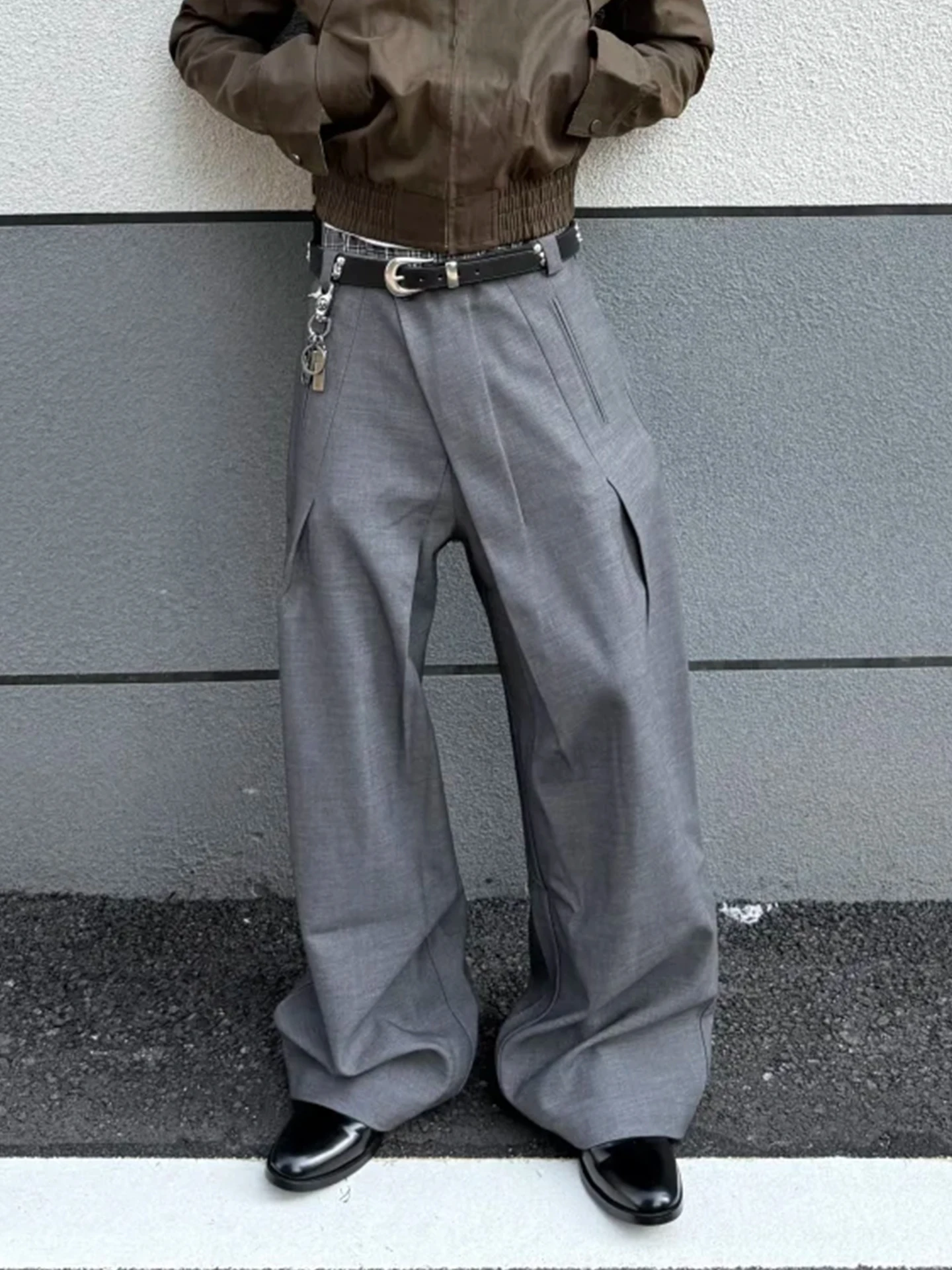 

Новые мужские брюки Rich Sle: широкие, прямые, повседневные, однотонные, весенний тренд для молодежи