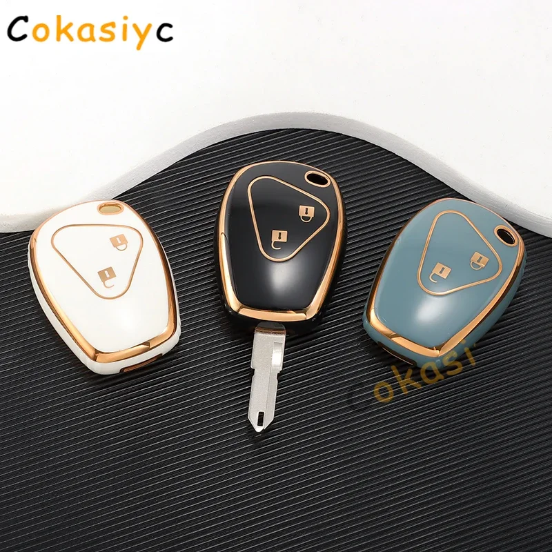 Чехол для ключей из ТПУ, брелок для Renault Megane Duster Modus Espace Laguna Logan для DACIA Sandero Fluence Clio Kango, 2 кнопки Чехол для ключей из ТПУ, брелок для Renault Megane Duster Modus Espace Laguna Logan для DACIA Sandero Fluence Clio Kango, 2 кнопки