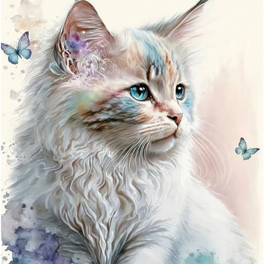 

Diamond Painting Kits for Adults 5D Cat DIY Diamond Art Kits for Beginners Round for Home Wall Decoration Gift
