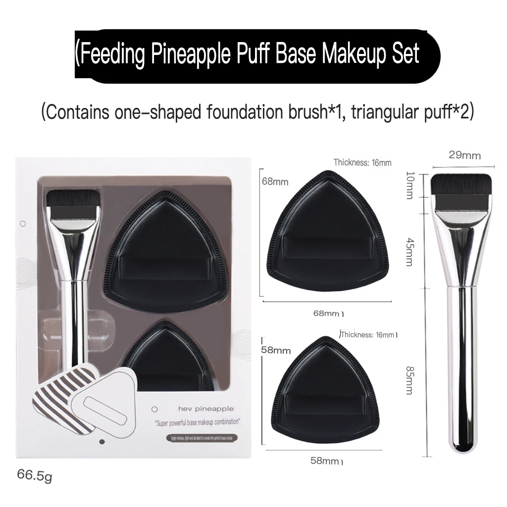 Black Powder Puff Air Cushion Foundation Liquid Super Soft Dry Wet Use Non-Pore Blocking Long-lasting Makeup Egg for All Skin Ty