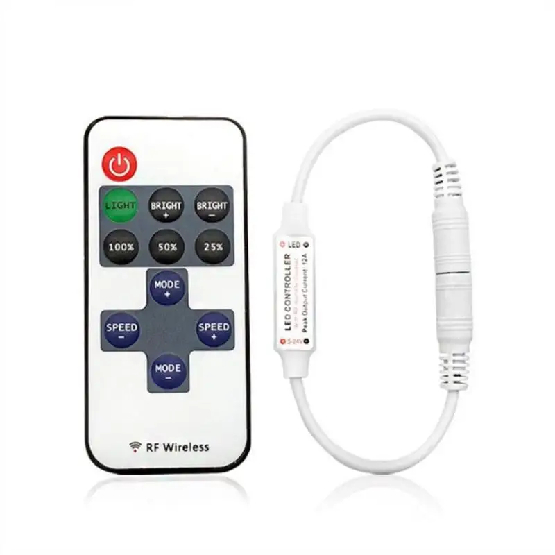 1Set 12V 24V RF Remote LED Controller Brightness Dimming For 5050 2835 COB Neon LED Strip Lights