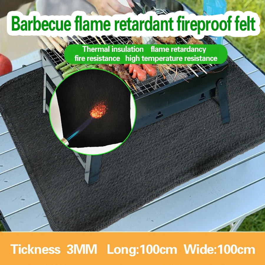 1pc 3mm Thickness SKin-friendly Fire Blanket Welding Felt Carbon Fiber Welding Protective Blanket With The Pre-oxidation And Car