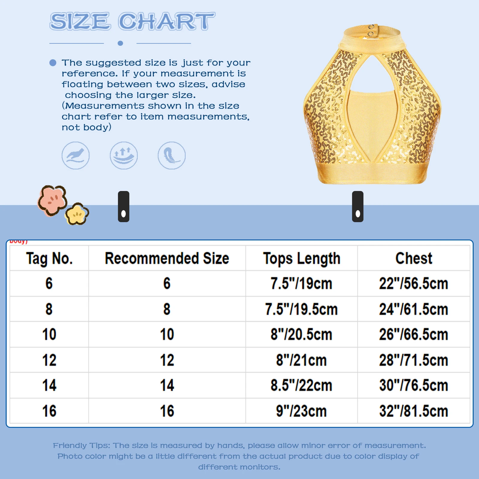 Kids Girls Gymnastics Hip Hop Jazz Dance Performance Costume Sleeveless Mock Neck Hollow Front Keyhole Back Sequin Crop Top