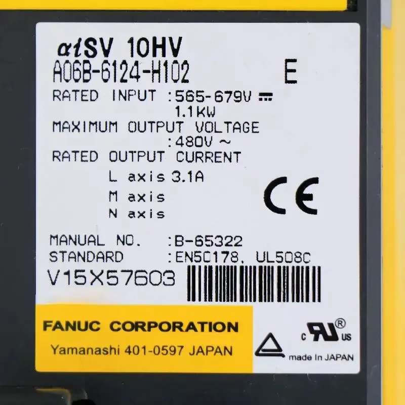A06B-6124-H102 FANUC Servo Drive Amplifier Module Tested Ok A06B 6124 H102