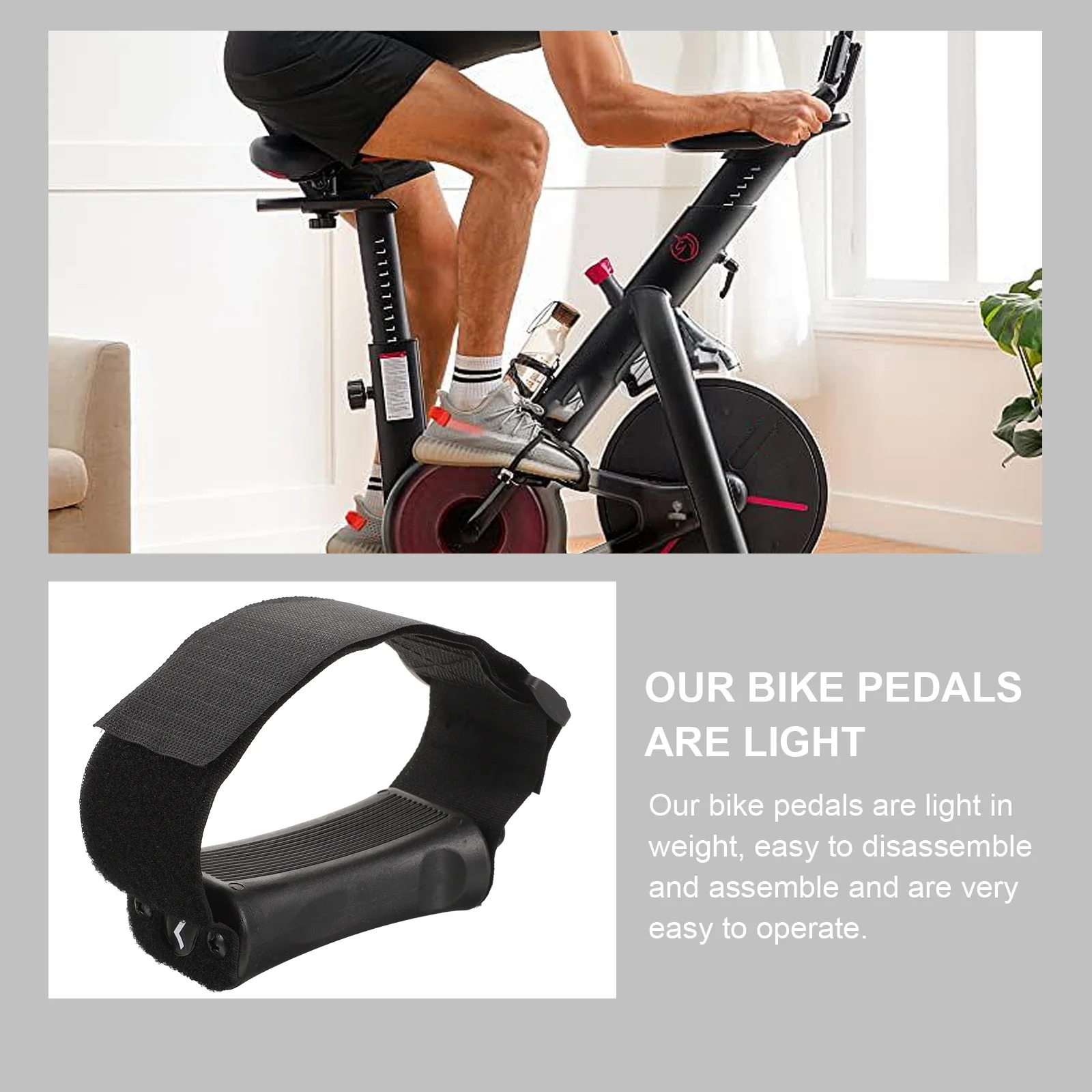 1 Pair Universal Anti-Skid Bike Pedals Wide Non-Slip Surface For Indoor Cycling Exercise Bikes Accessories Lightweight