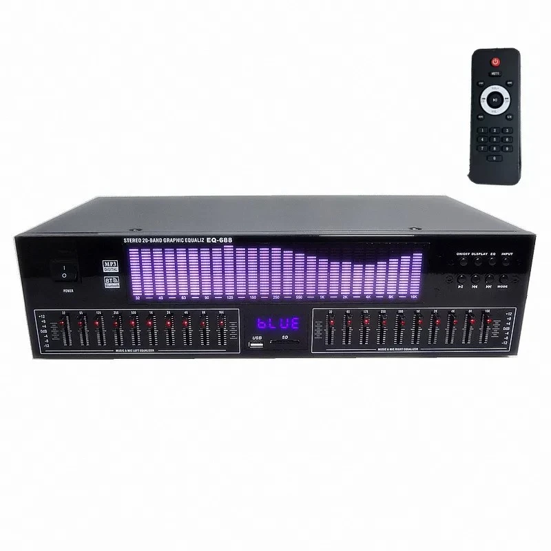 20-Band professional EQ equalizer digital high, medium and low home audio processor fever pre-tuning equalization specials