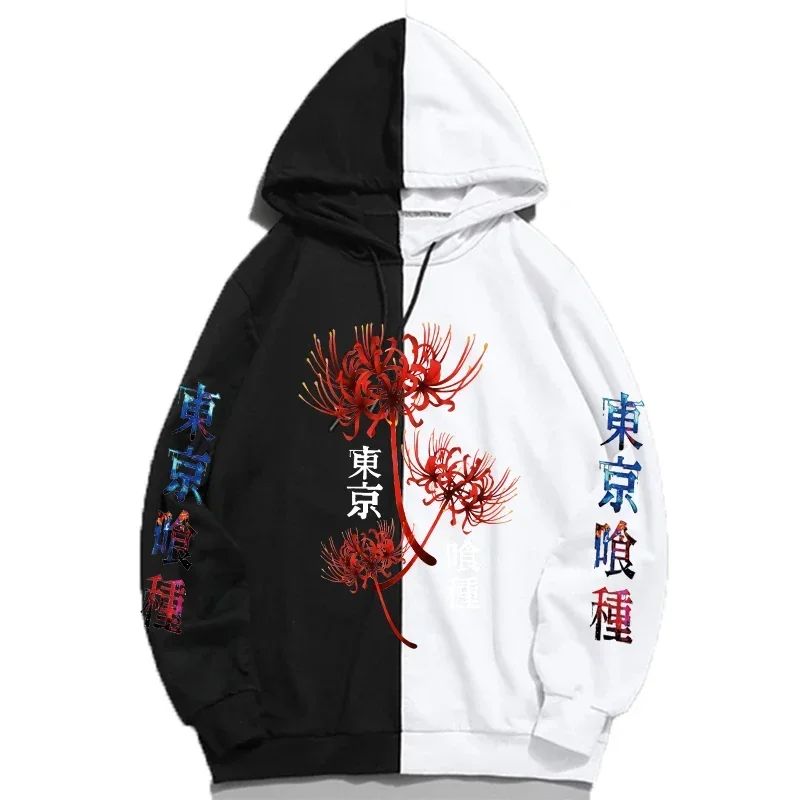 Manga Tokyo Ghoul Anime Hoodie Pullovers Sweatshirts Ken Kaneki Sweatshirt Graphic Printed Tops Casual Hip Hop Streetwear