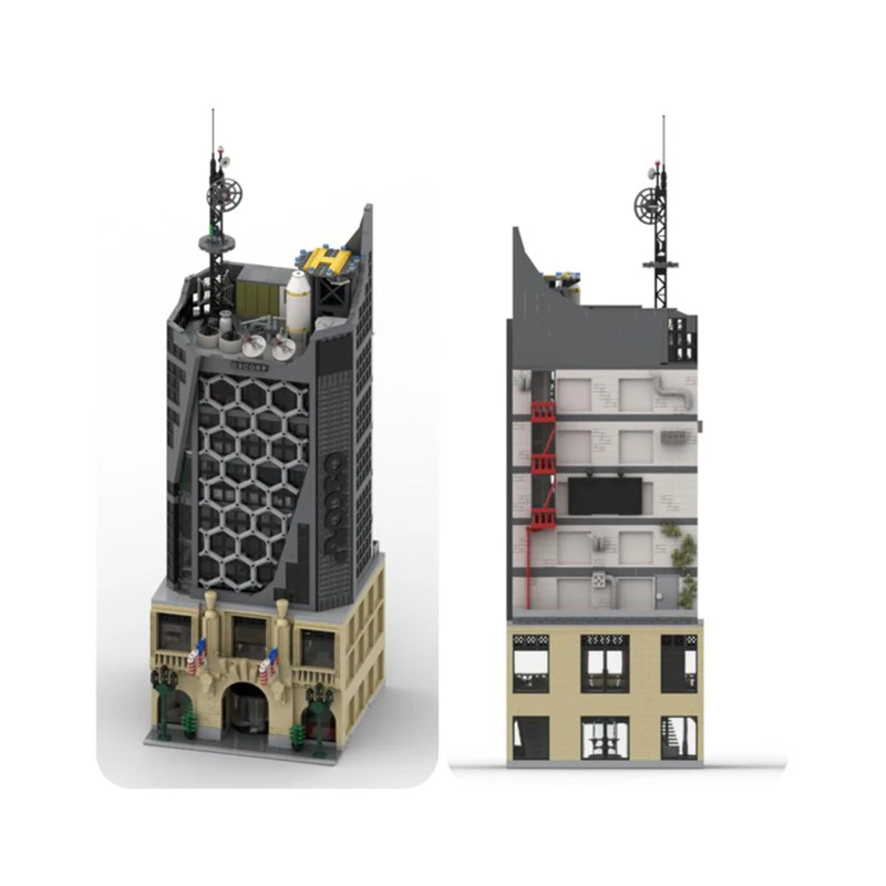 Spot MOC-146947 5595pcs montagem de partículas pequenas blocos de construção construção vista rua edifício casa modelo de construção brinquedo