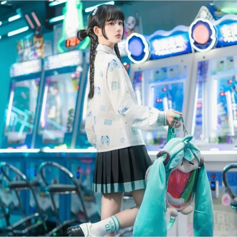 Hatsune Miku Shirt Long Sleeve Cartoon Hatsune Miku Loose Fit Top Full Print Everyday Versatile Holiday Gifts for Girls - Image 5