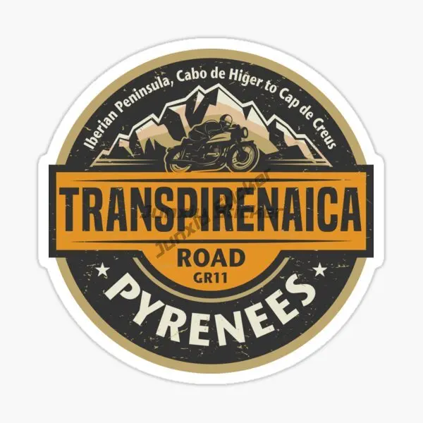 Adventure TRANSPIRENAICA Transpirenaica Car Stickers, Vinyl Waterproof Self-adhesive Decorative Stickers Decal