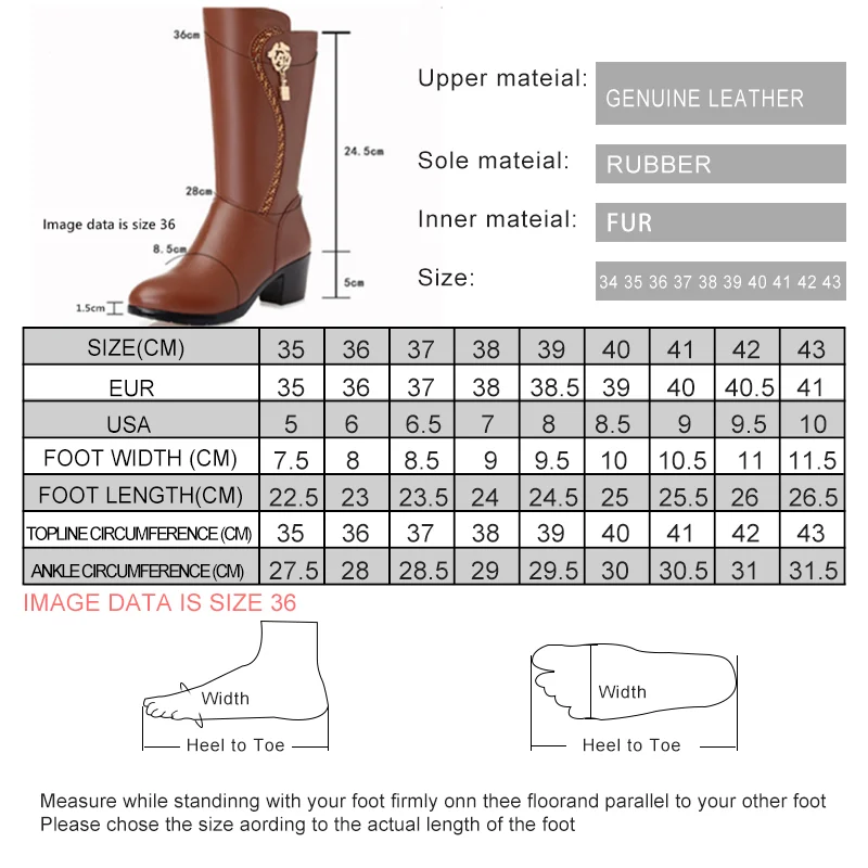 AIYUQI 2024 New Genuine Leather Women Wool Boots Thick Warm Winter Snow Boots Large Size 41 42 43 Motorcycle Boots Women