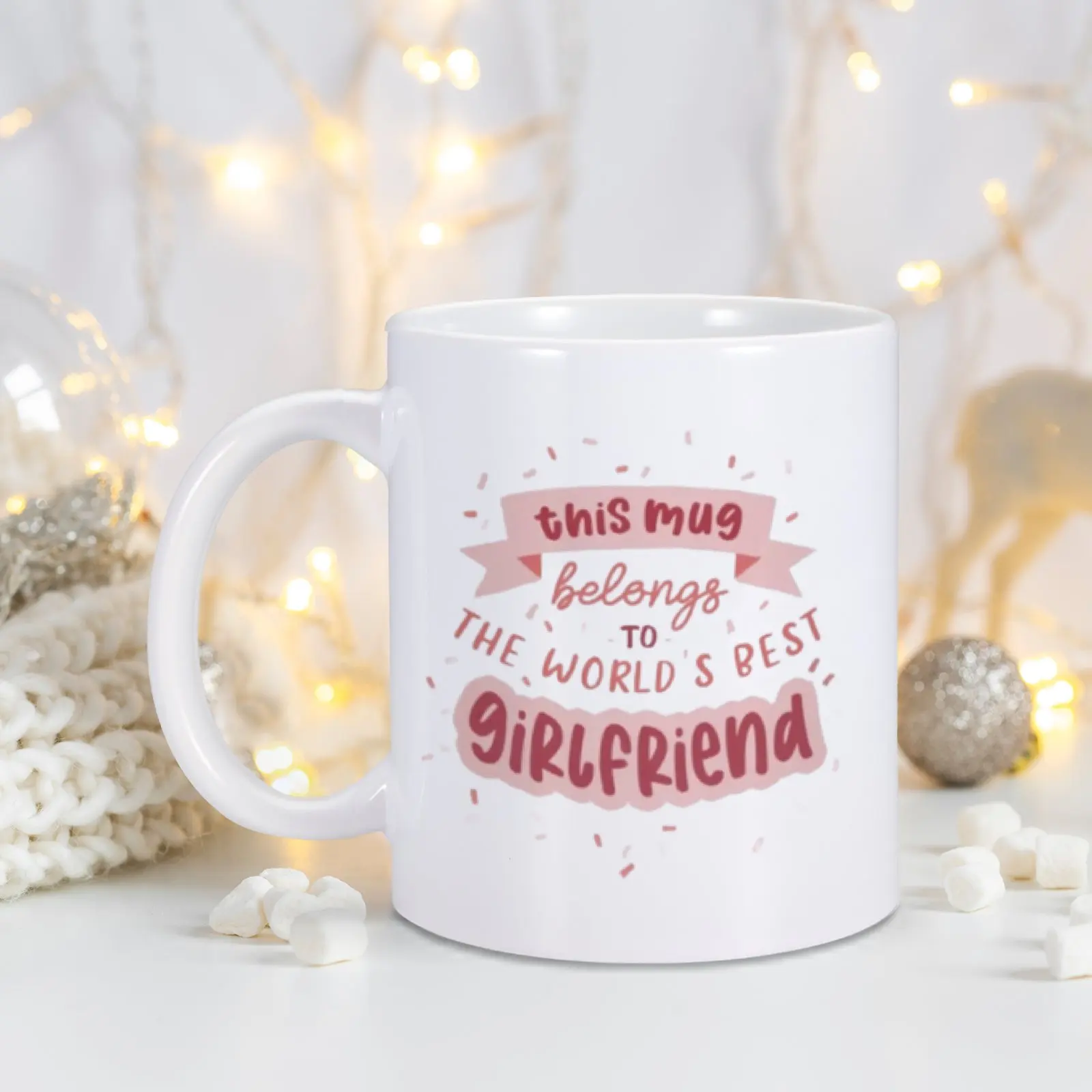 Gift for Girlfriend Ceramic Coffee Mug Cup Creative Gift for Girlfriend from Boyfriend Mug Couple Memento Valentines Day Gift