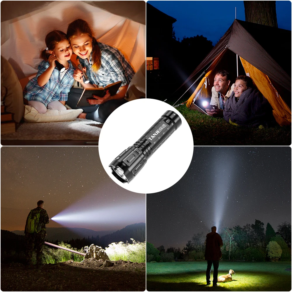 Mini linternas LED ultrabrillantes, lámpara recargable por USB, antorchas portátiles impermeables, linterna para acampar al aire libre y senderismo