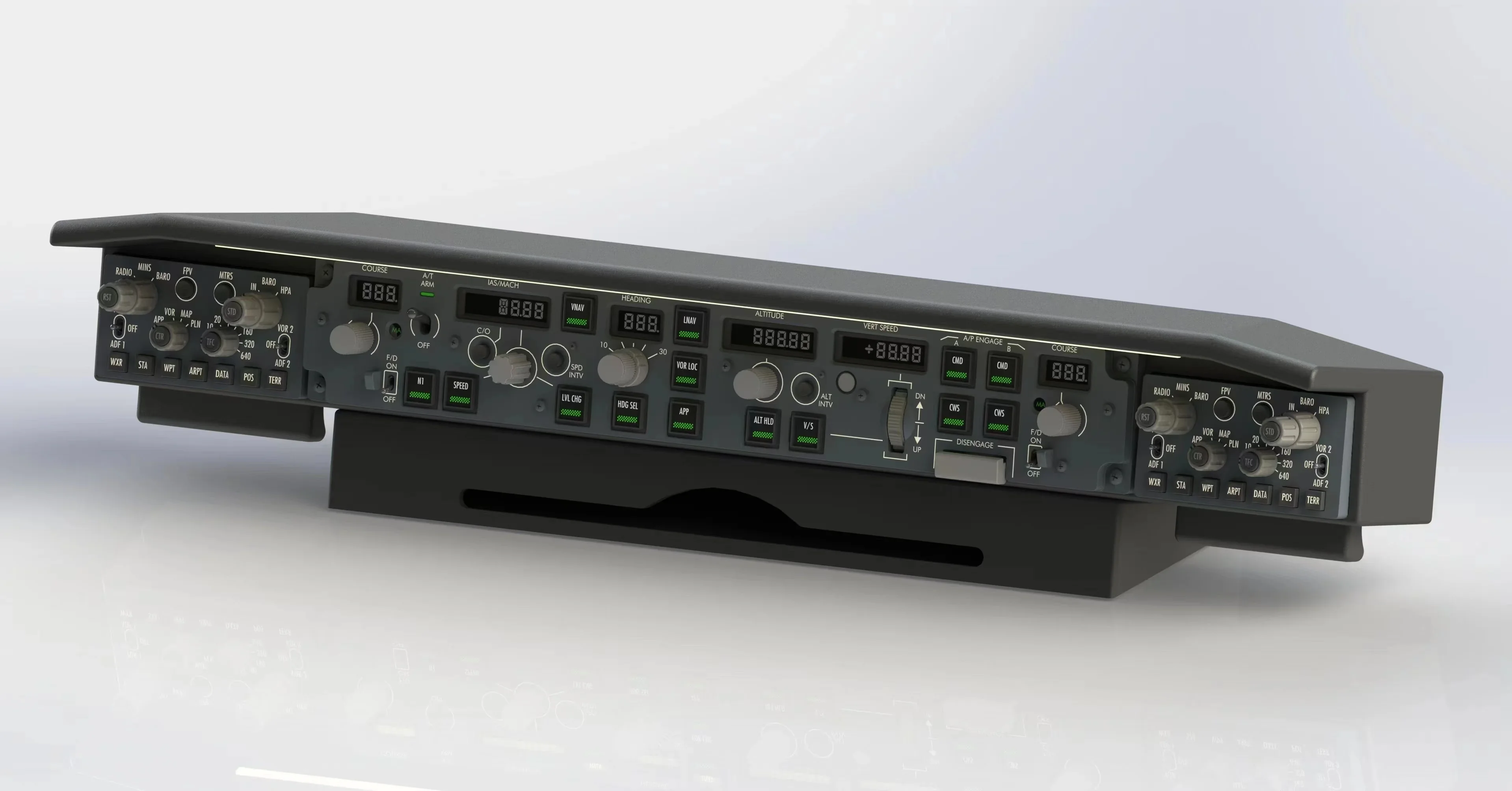 Aircraft Brother CS Mcp Panel PMDG Boeing 737 Autopilot Cockpitsim 2020 P3d XP