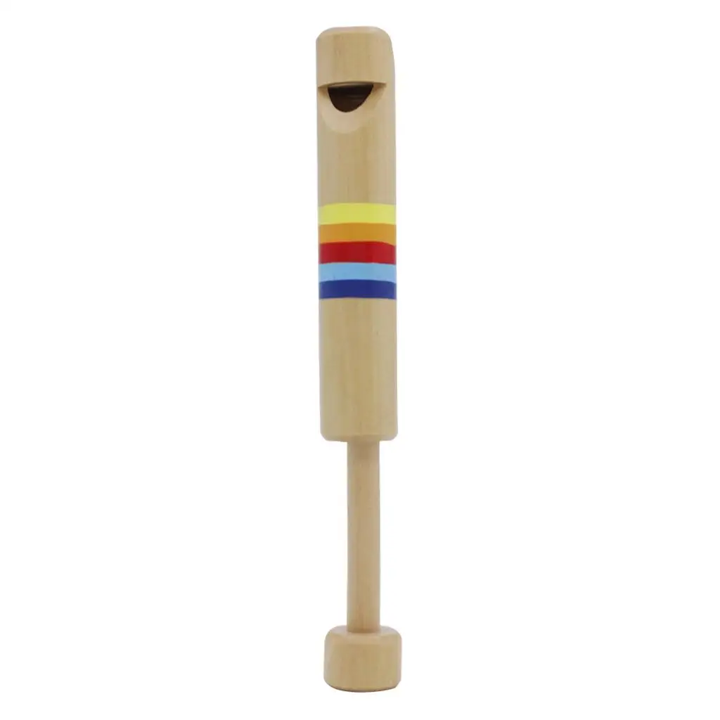 Pull Wooden Flute Kids Early Education Teaching Musical Instrument Toys Gift