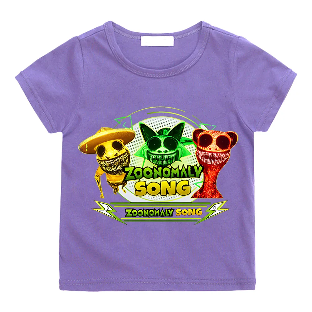 Hot Game Zoonomaly T-shirt 2024 Summer Baby Kids Cartoon T Shirt Children Casual Clothes Toddler Boys Girls Short Sleeve Tops