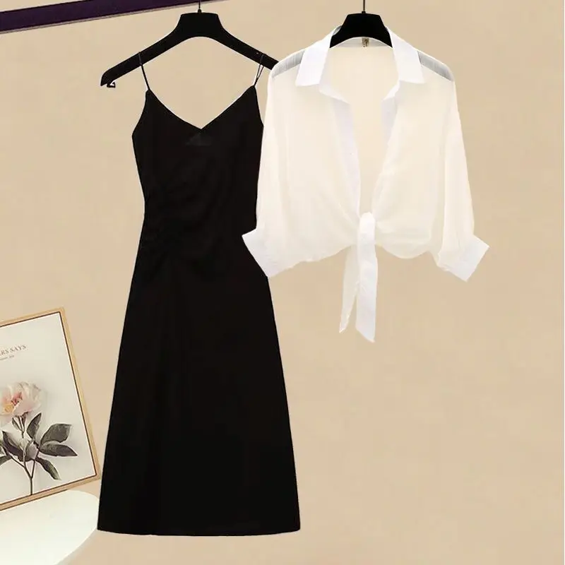 

Лето 2024, брендовый комплект, большой размер, толстый мм, защита от солнца, кардиган с ремешком Dr, комплект из двух предметов, груша, ape, другой материал 00%