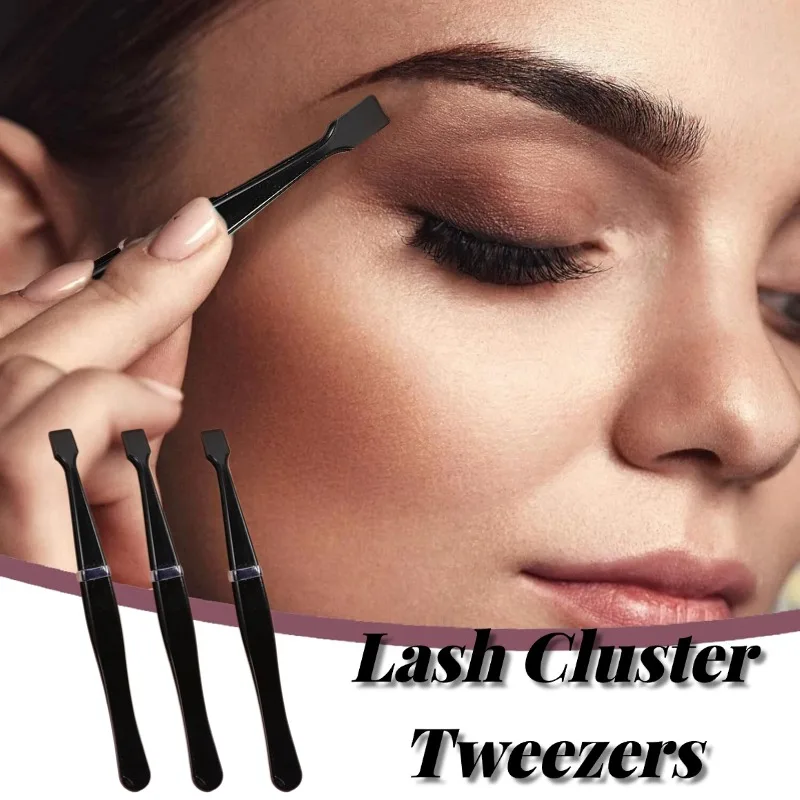 

Lash Cluster Tweezers Flat-Tip Lash Extension Tweezers For Nail Art Accessory Application, Double Eyelid Tape, And DIY Stickers