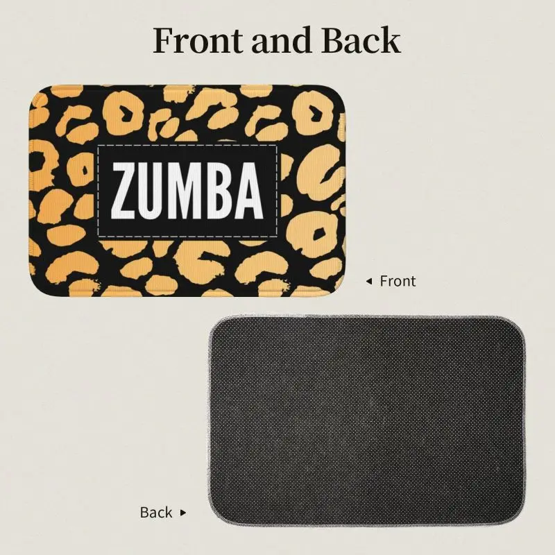 Custom Zumbas Dance Leopard Pattern Front Floor Door Entrance Welcome Mats Outdoor Kitchen Bathroom Doormat Bedroom Footpad