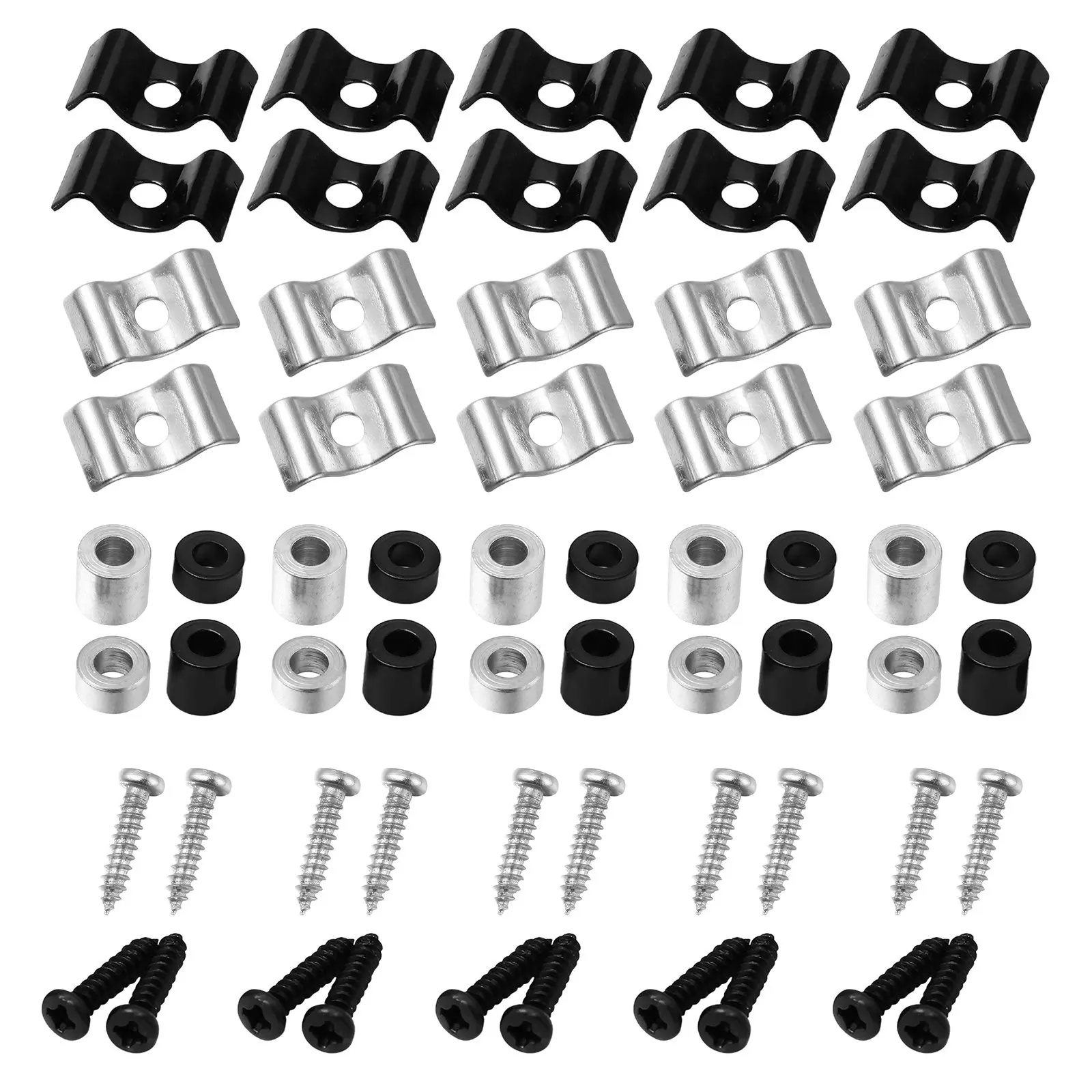 10Pcs Guitar String Tree Set Stainless Steel Electric Guitar String Retainer Neck Guide Bass Headstock Parts Musical Instrument