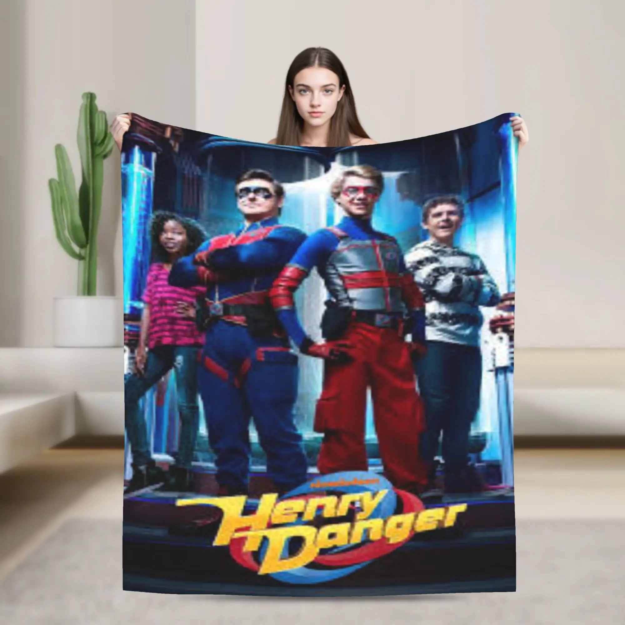 New Arrival Captain Henry And Kid Danger  Blankets Lightweight Thin Fleece  Cozy Throw Blankets Machine Washable