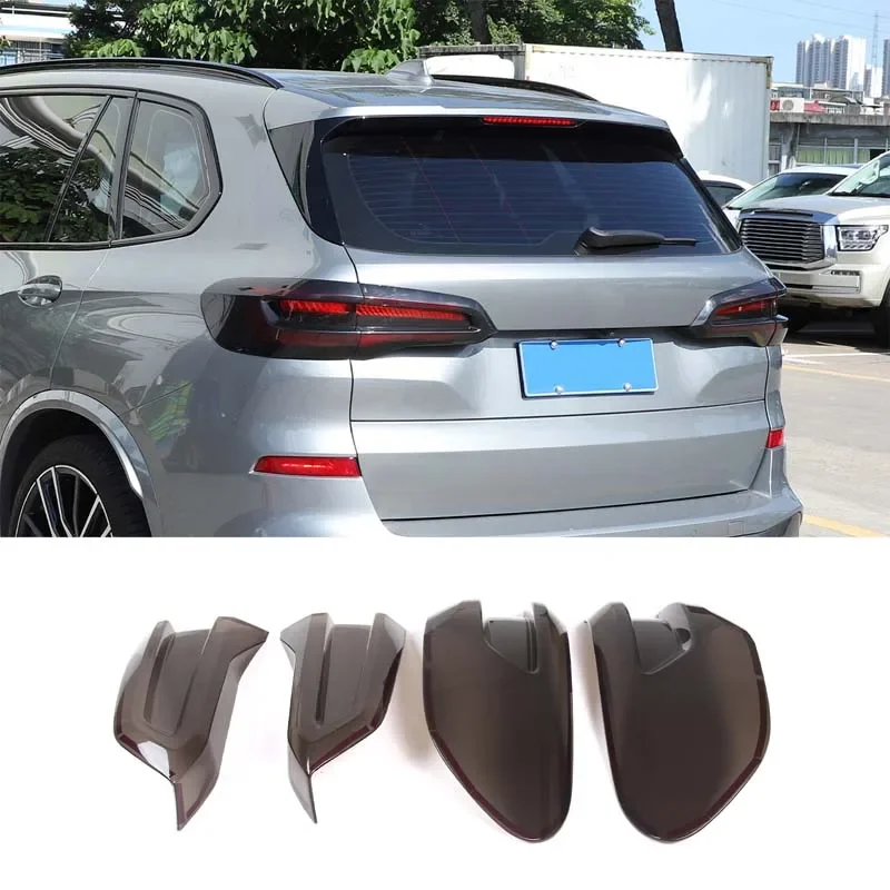 ABS Smoked Car Tail Light Cover Brake Light Wide Indicator Lampshade Protect Trim For BMW X5 G05 2019-2022 Exterior Accessories