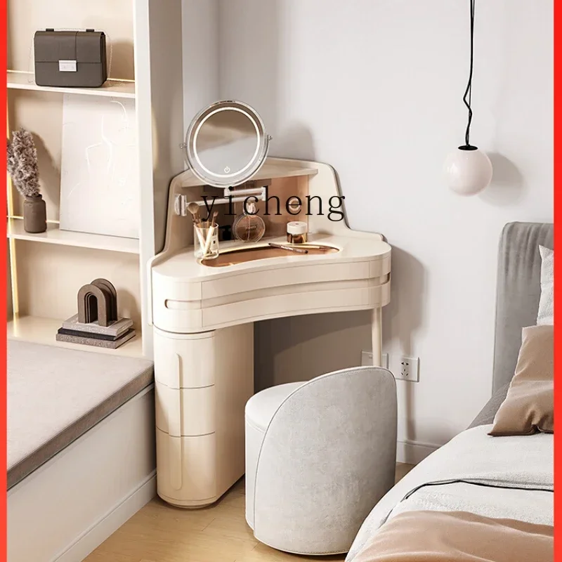 cream wind corner dresser small triangular makeup table chest modern simple