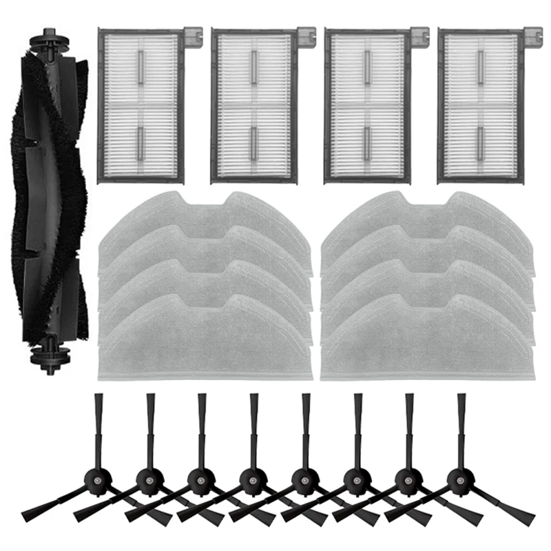 ชุดผ้าถูพื้นกรองสำหรับ eufy X8 Pro X8 Pro เครื่องดูดฝุ่นอะไหล่เปลี่ยนแปรงด้านข้างหลัก