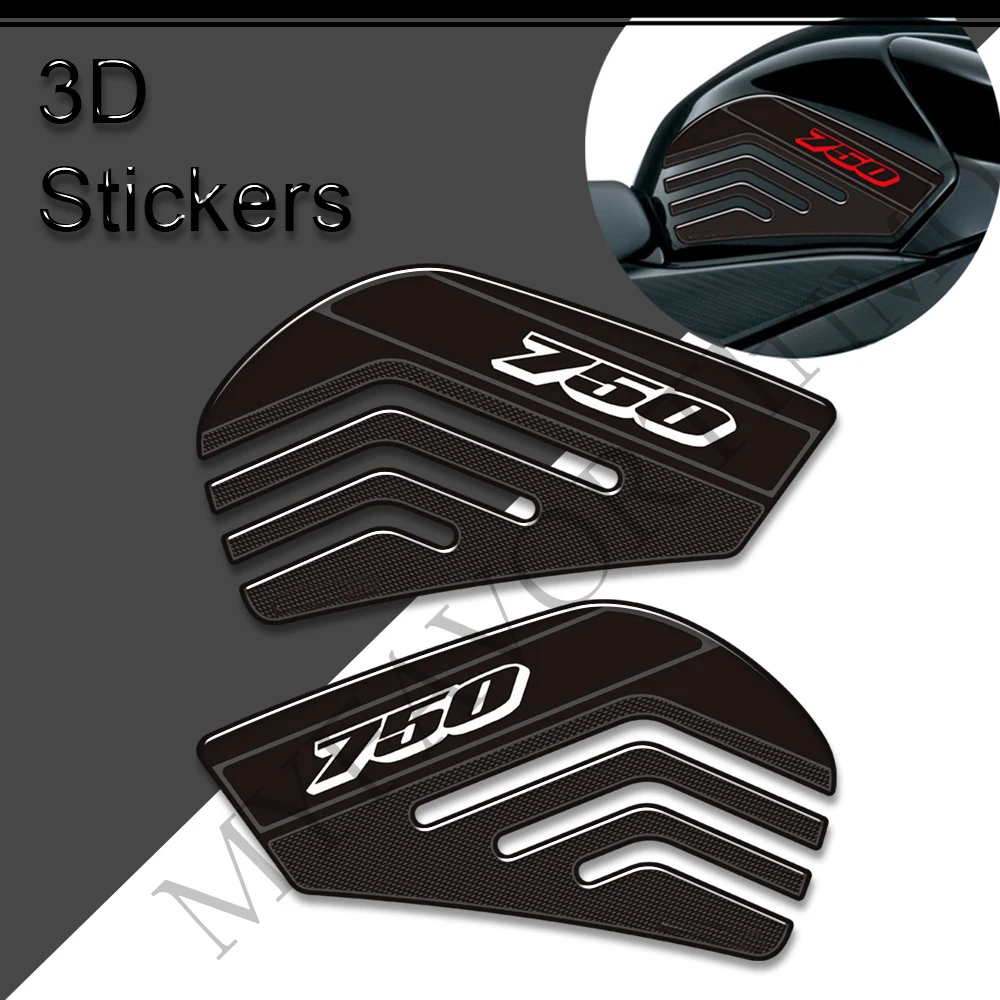 For Suzuki GSXR750 GSX750R Motorcycle Fuel Tank Knee Protector 3D Fishbone Stickers for Enhanced Protection And Customization 3