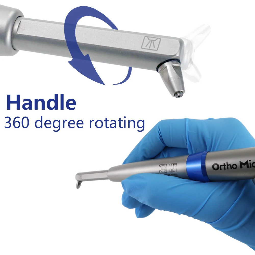 Dental Ortho Microblaster Sandblaster 4Hole Interface Orthodontic Air Abrasion Handpiece With Sand Storage Bottle and Base