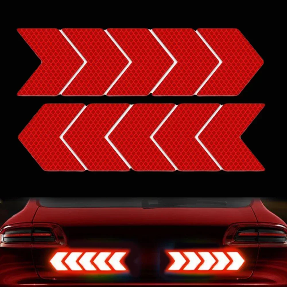 Reflective Tape Waterproof Self Adhesive Conspicuity Safety Caution Reflector Stickers Outdoor For Trucks For Cars Bikes