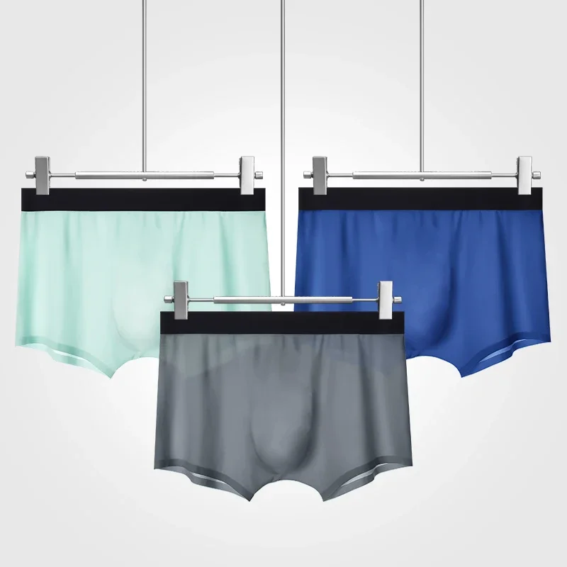 Antarktische Herrenunterwäsche Herren Eisseide 3D-geformte Boxershorts Nahtlose ultradünne Boxershorts Sommer atmungsaktive Shorts Kopf
