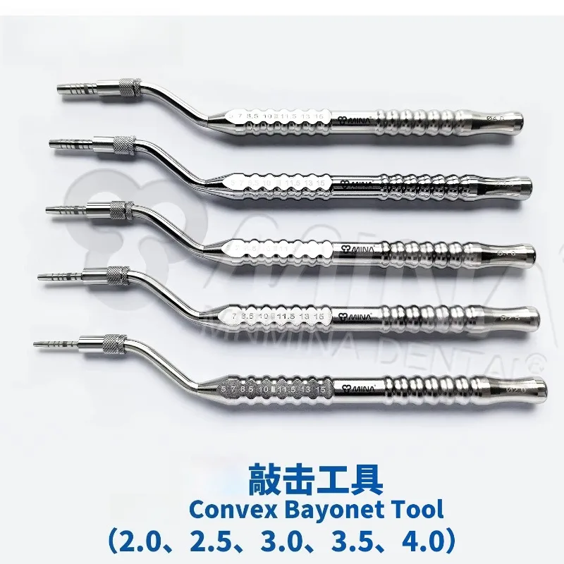 Dental Osteotom Convex Bayonet Kit Stainless Steel Teflon Sinus Lifting Tool Instrument Manufacturer Direct Sales