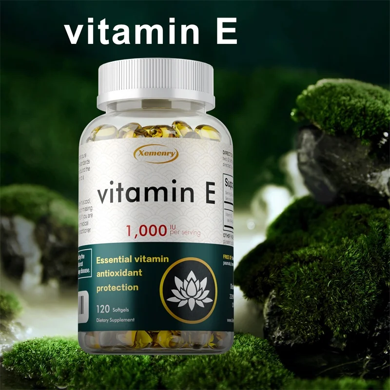 

Vitamin E 1000IU Capsules - Supports Skin, Heart and Immune Health, Healthy Aging, Wrinkle Reduction, Antioxidant Protection