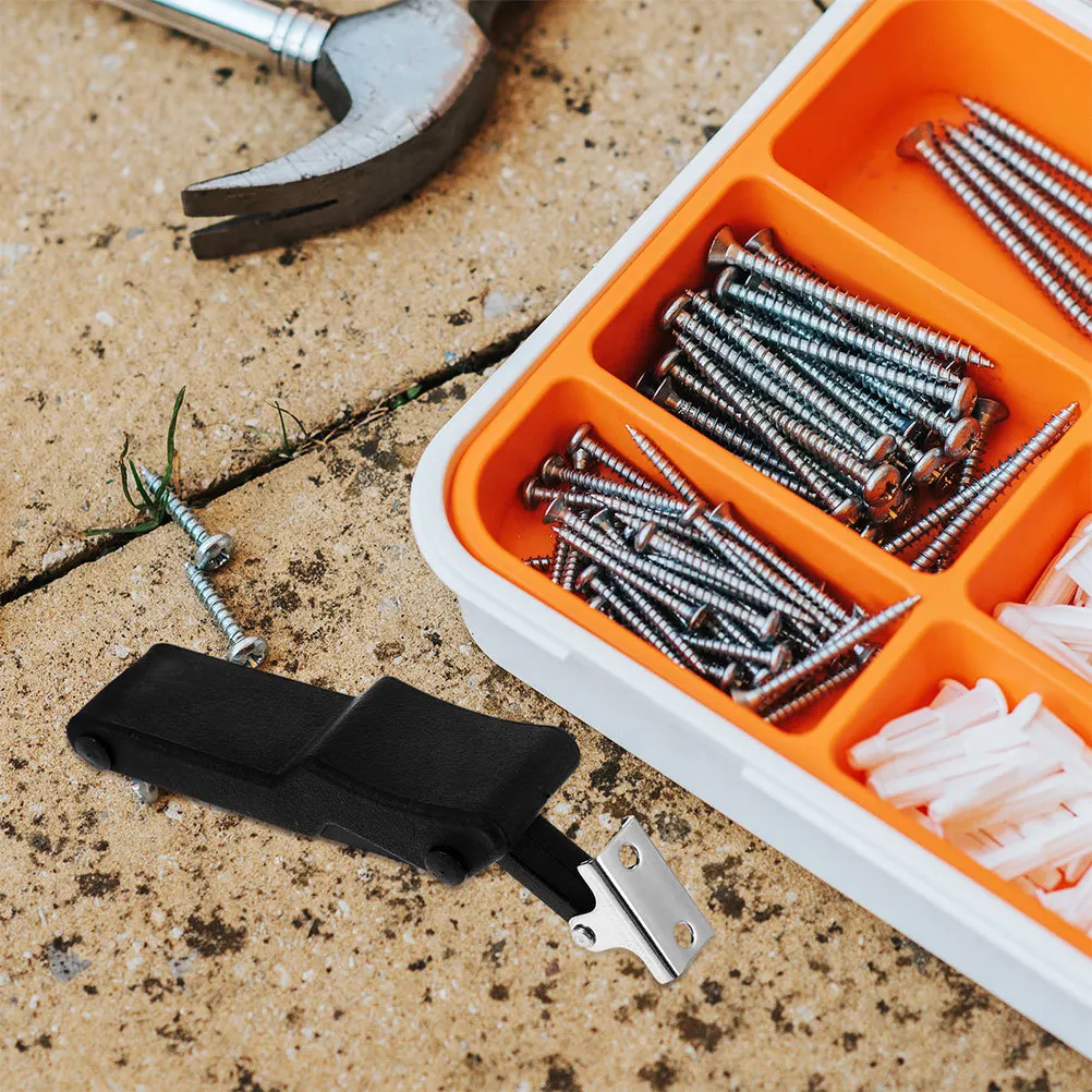 ยางกันกระแทกแบบยืดหยุ่น 2 ชิ้น และตัวล็อคฝากระโปรงเครื่องยนต์เหล็ก สำหรับงานหนัก ตัวล็อคแบบยืดหยุ่นสำหรับกล่องเครื่องมือในรถยนต์ ช่วยดูดซับแรงกระแทก