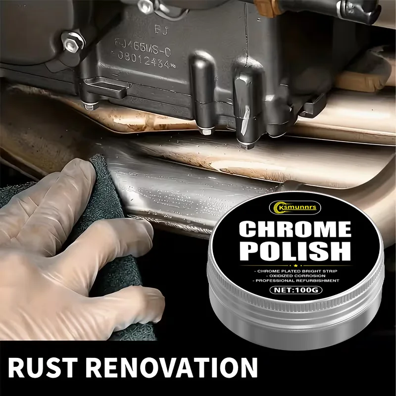 Metal Polishing Paste, Suitable for All Metal Parts. Easily Polishes Car Exterior Trims and Keeps Them in Like-New Condition for